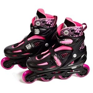 Women's Pink and Black Inline Skates